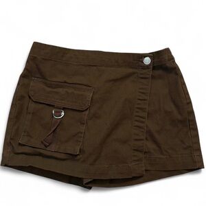 Wild Fable Brown Skort with Pocket Accent